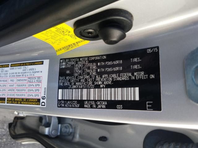2015 LEXUS GX 460 JTJBM7FX4F5115722