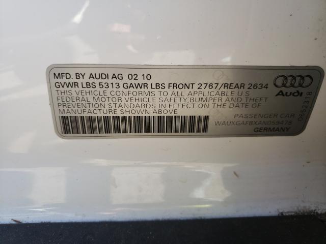 2010 AUDI A6 PRESTIG WAUKGAFBXAN059478