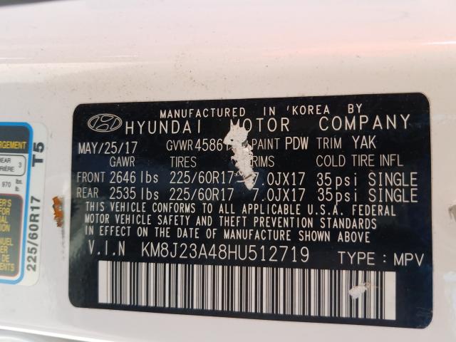 2017 HYUNDAI TUCSON SE KM8J23A48HU512719