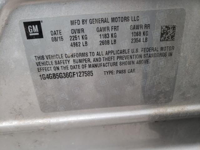 2016 BUICK LACROSSE 1G4GB5G36GF127585