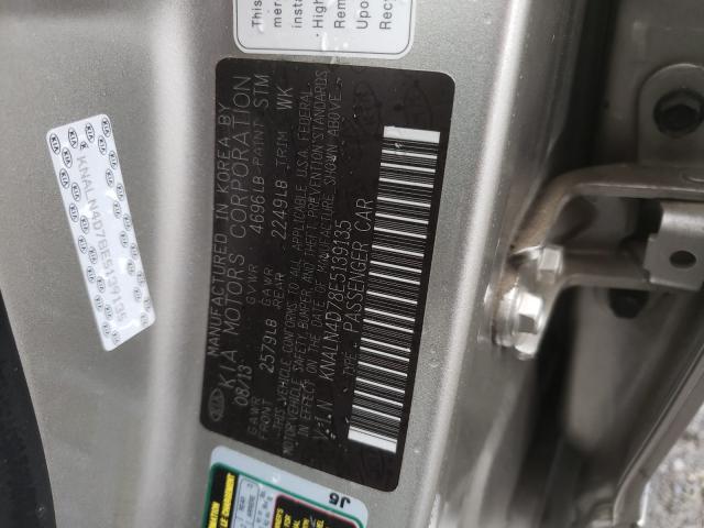 2014 KIA CADENZA PR KNALN4D78E5139135