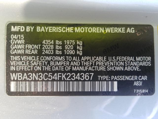 2015 BMW 428 I WBA3N3C54FK234367