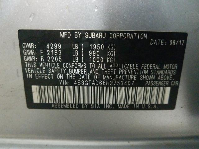2017 SUBARU IMPREZA PR 4S3GTAD66H3753407
