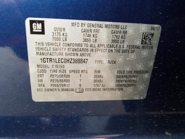 2017 GMC SIERRA C15 1GTR1LEC0HZ388847