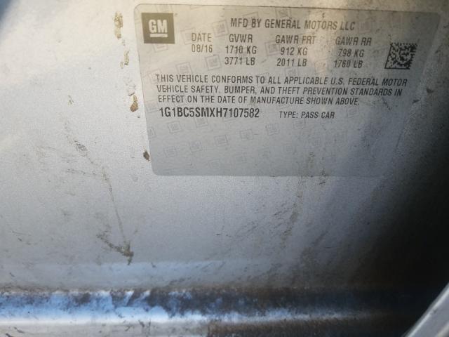 2017 CHEVROLET CRUZE LS 1G1BC5SMXH7107582