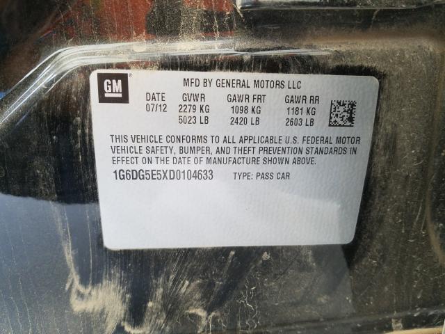 2013 CADILLAC CTS LUXURY 1G6DG5E5XD0104633