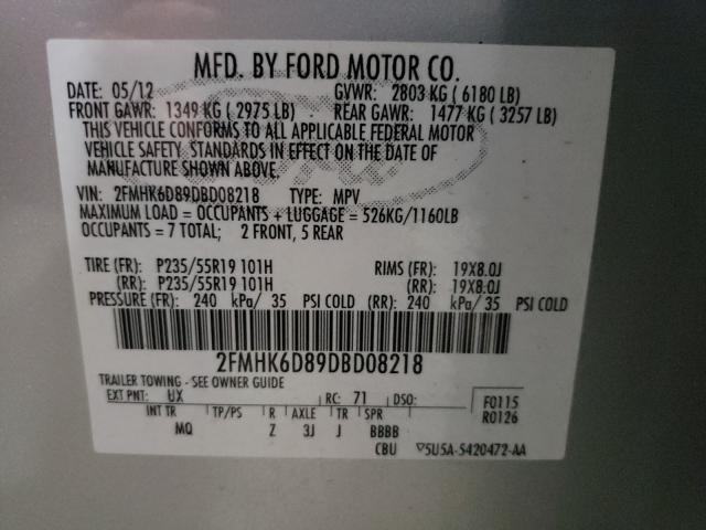 2013 FORD FLEX LIMIT 2FMHK6D89DBD08218