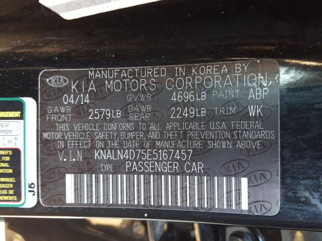 2014 KIA CADENZA PR KNALN4D75E5167457