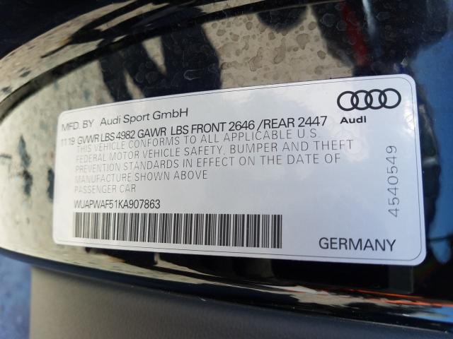 2019 AUDI RS5 WUAPWAF51KA907863