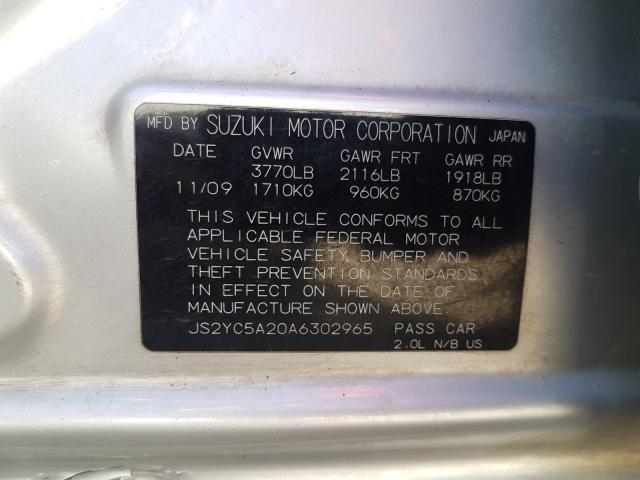 2010 SUZUKI SX4 LE JS2YC5A20A6302965