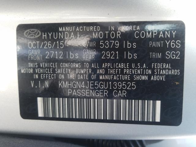 2016 HYUNDAI GENESIS KMHGN4JE5GU139525