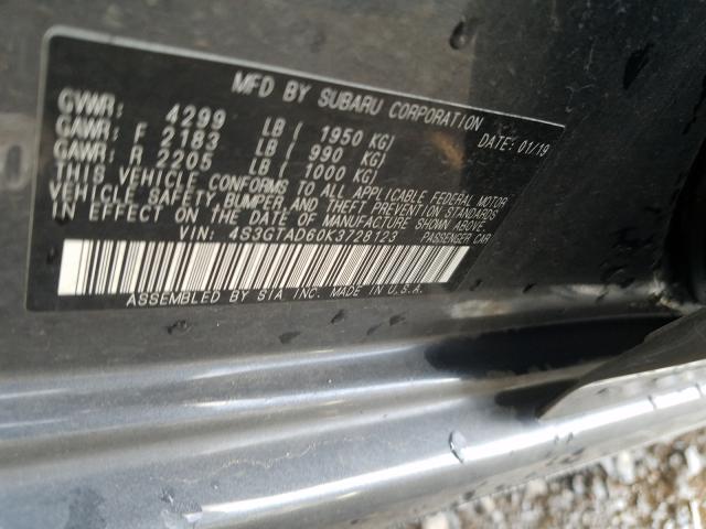 2019 SUBARU IMPREZA PR 4S3GTAD60K3728123