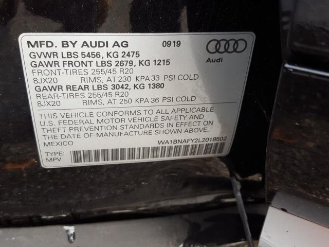 2020 AUDI Q5 PREMIUM WA1BNAFY2L2018502