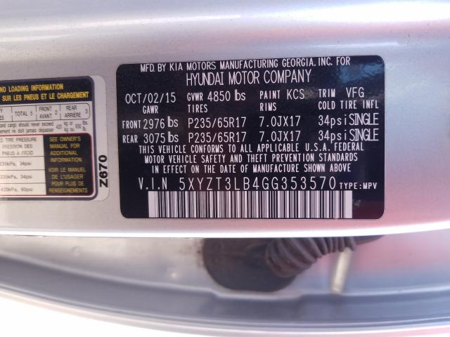 2010 HYUNDAI 150 5XYZT3LB4GG353570