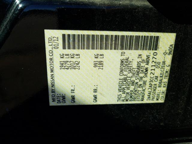 2012 NISSAN ALTIMA BAS 1N4AL2AP3CC211270