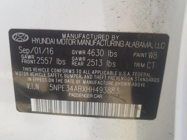 2017 HYUNDAI SONATA SPO 5NPE34ABXHH493883