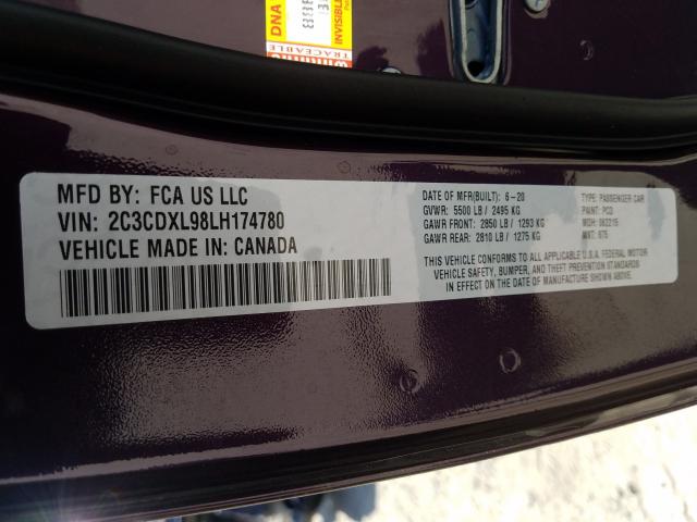 2020 DODGE CHARGER SR 2C3CDXL98LH174780