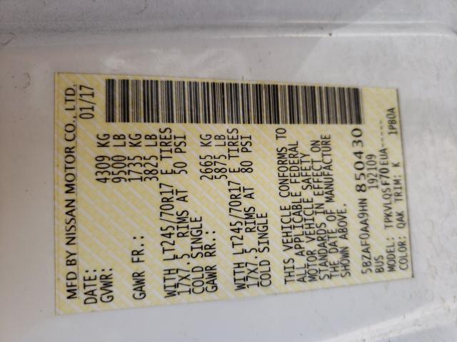 2017 NISSAN NV 3500 S 5BZAF0AA9HN850430