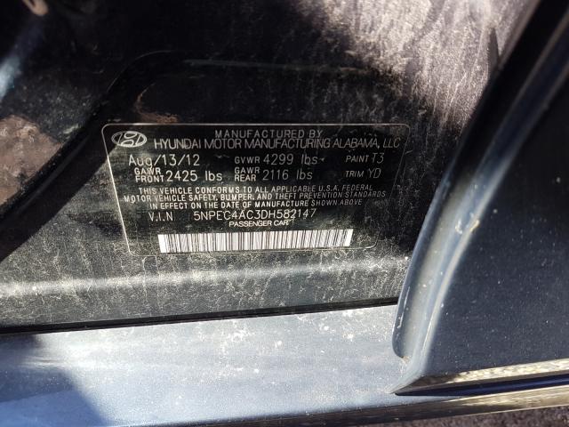 2013 HYUNDAI SONATA SE 5NPEC4AC3DH582147