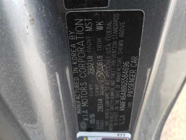 2016 KIA FORTE EX KNAFX6A80G5584696