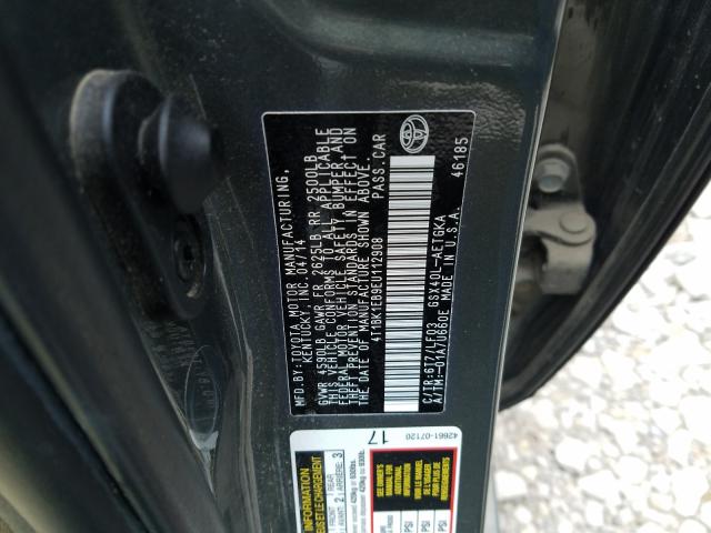 2014 TOYOTA AVALON BAS 4T1BK1EB9EU112908