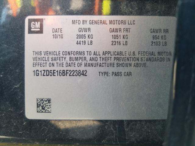 2011 CHEVROLET MALIBU 1G1ZD5E16BF223842
