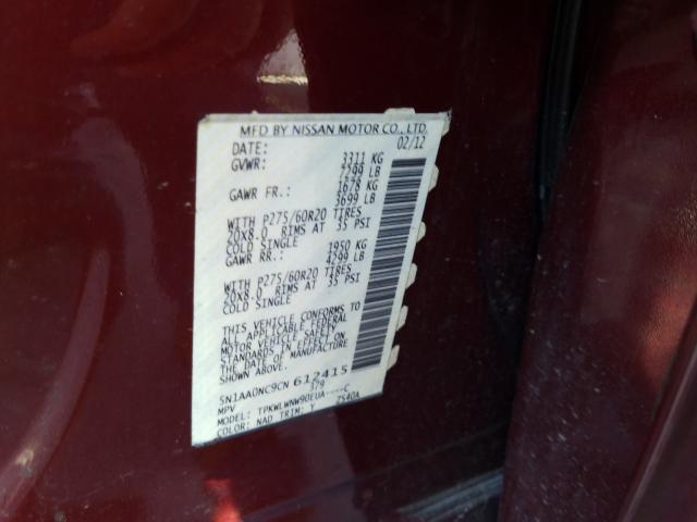2012 NISSAN ARMADA SV 5N1AA0NC9CN612415