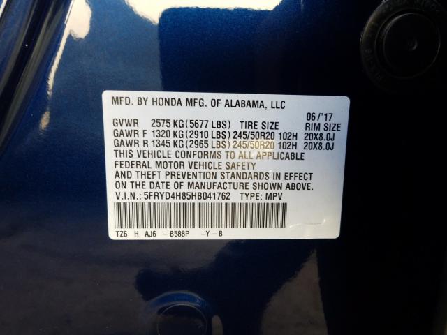 2017 ACURA MDX ADVANC 5FRYD4H85HB041762