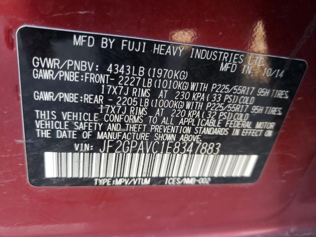 2014 SUBARU XV CROSSTR JF2GPAVC1E8347883