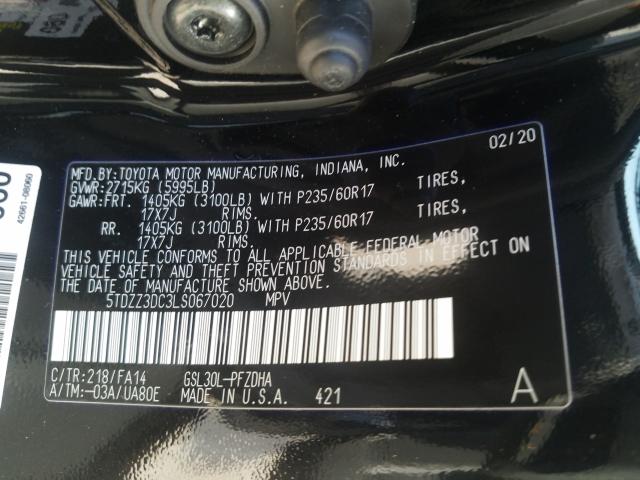 2020 TOYOTA SIENNA L 5TDZZ3DC3LS067020