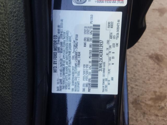 2012 LINCOLN MKZ 3LNHL2JC4CR813937