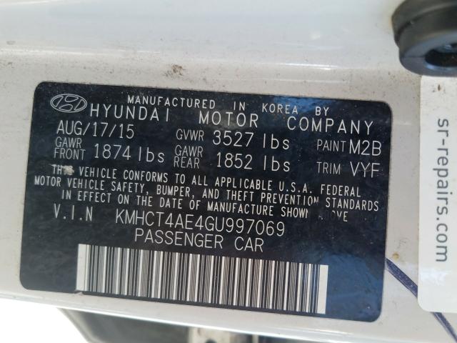 2016 HYUNDAI ACCENT SE KMHCT4AE4GU997069