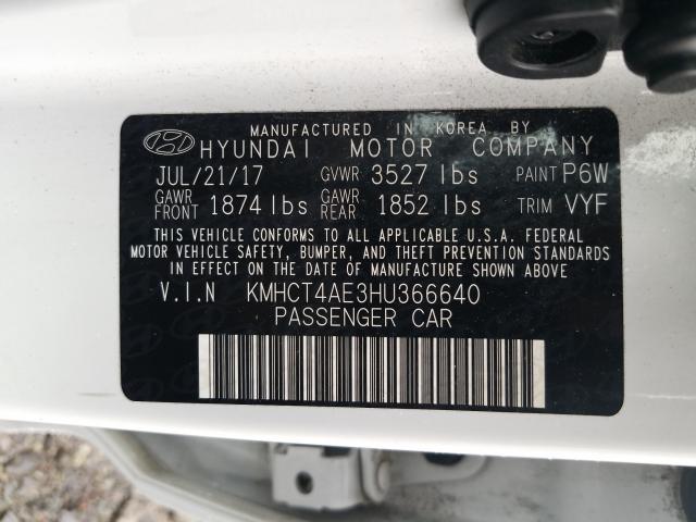 2017 HYUNDAI ACCENT SE KMHCT4AE3HU366640