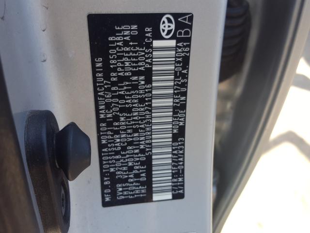 2017 TOYOTA COROLLA L 5YFBURHE3HP711016