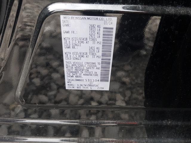2014 INFINITI QX60 5N1AL0MMXEC531104