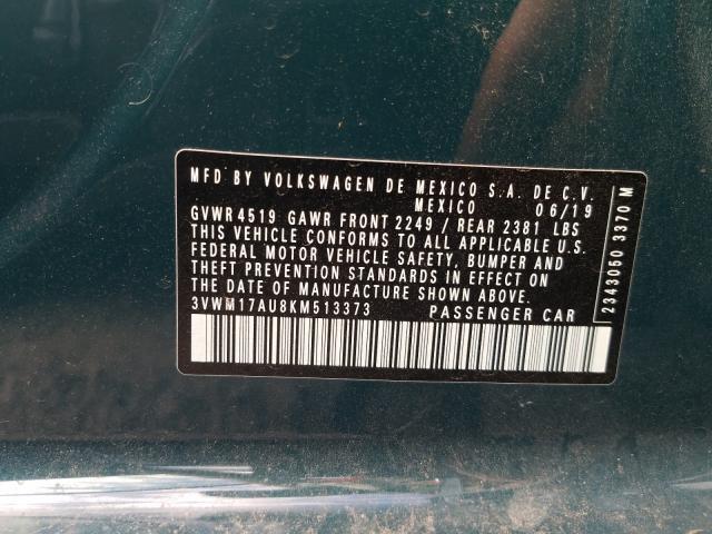 2019 VOLKSWAGEN GOLF ALLTR 3VWM17AU8KM513373