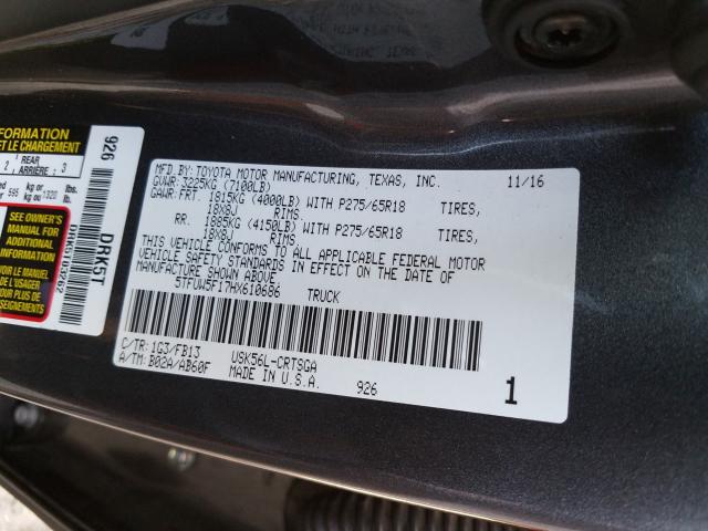 2017 TOYOTA TUNDRA DOU 5TFUW5F17HX610686