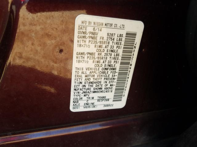 2014 NISSAN MURANO S JN8AZ1MW8EW524519