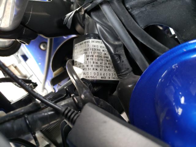 2009 KAWASAKI EX250 J JKAEXMJ119DA41935