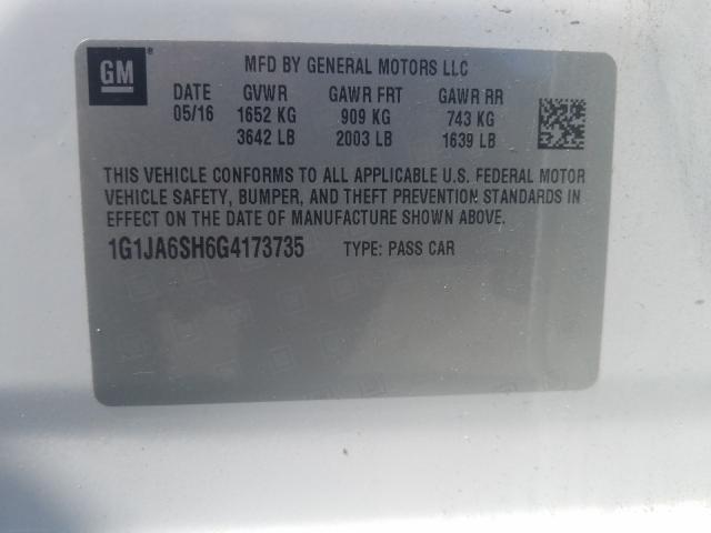 2016 CHEVROLET SONIC LS 1G1JA6SH6G4173735