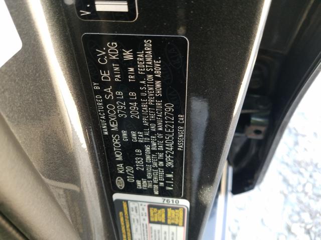 2020 KIA FORTE FE 3KPF24AD5LE212790