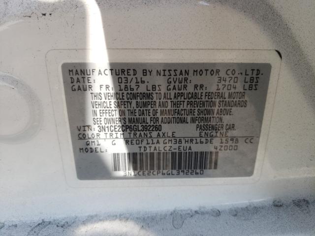 2016 NISSAN VERSA NOTE 3N1CE2CP6GL392260