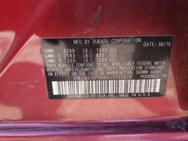 2018 SUBARU IMPREZA PR 4S3GTAD63J3750079