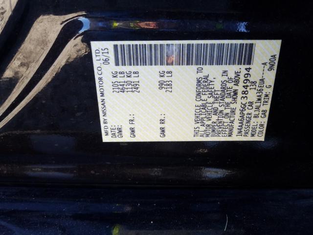 2016 NISSAN MAXIMA 1N4AA6AP6GC384994