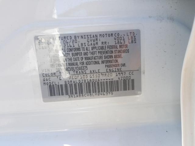 2020 NISSAN SENTRA SV 3N1AB8CV8LY246375