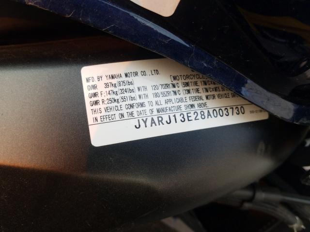 2008 YAMAHA FZ6 SHG JYARJ13E28A003730