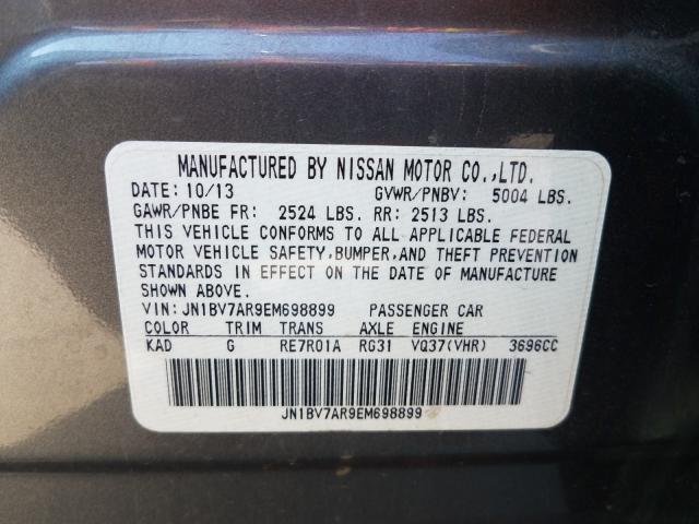 2014 INFINITI Q50 BASE JN1BV7AR9EM698899