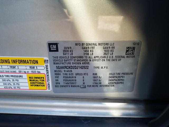 2013 BUICK ENCLAVE 5GAKRCKD2DJ142822