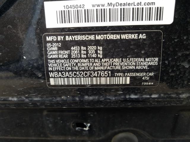 2012 BMW 328 I WBA3A5C52CF347651