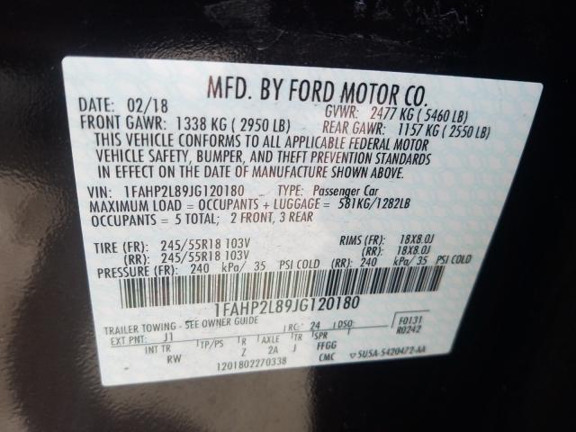 2018 FORD TAURUS POL 1FAHP2L89JG120180